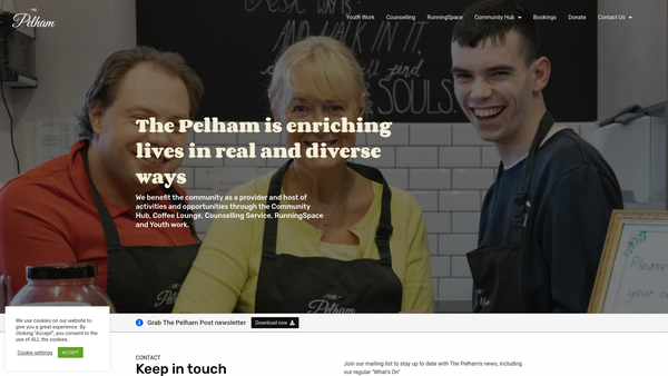 Screenshot of the The Pelham CIO website