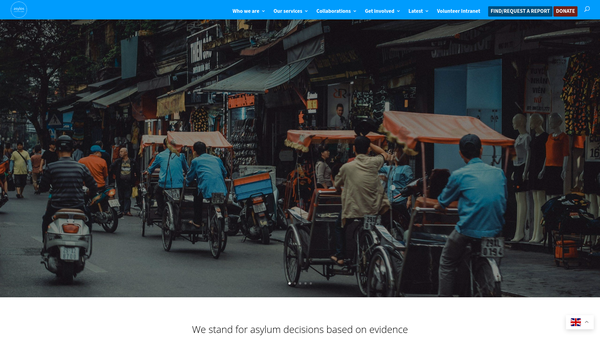 Screenshot of the Asylos website