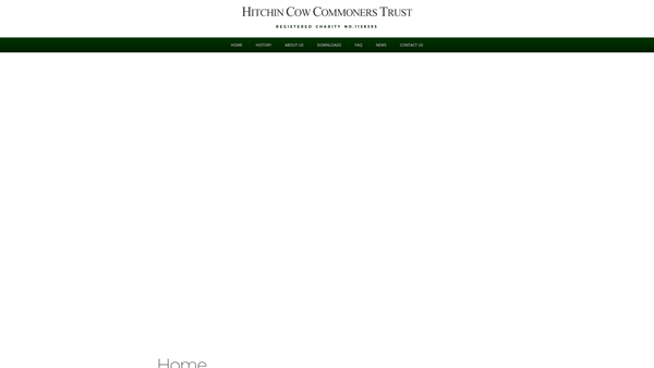 Screenshot of the Hitchin Cow Commoners Trust website