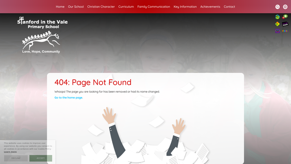 Screenshot of the Friends Of Stanford School website