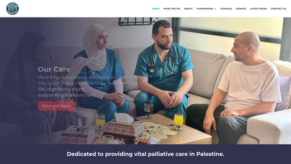 Screenshot of the Bethlehem Care And Hospice Trust website