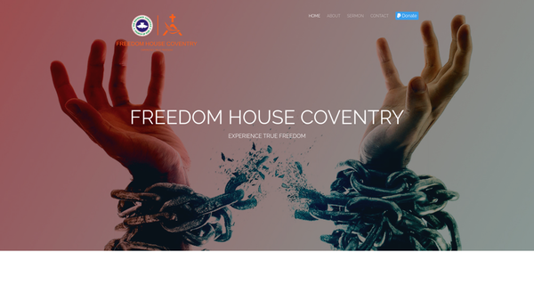 Screenshot of the The Redeemed Christian Church Of God Covenant Restoration Assembly Freedom House Parish website