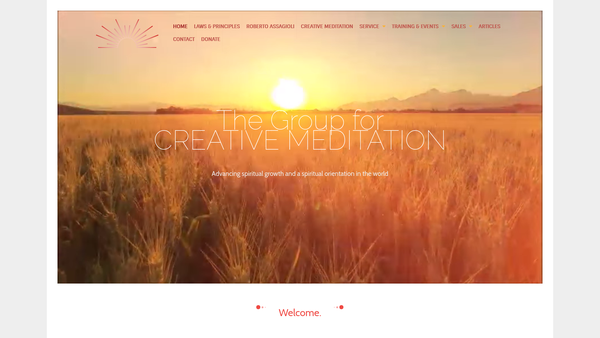 Screenshot of the The Sundial House Group & The International Group For Creative Meditation website