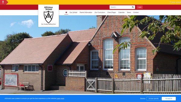 Screenshot of the Friends Of Alfriston School website