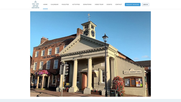 Screenshot of the Botley Market Hall website
