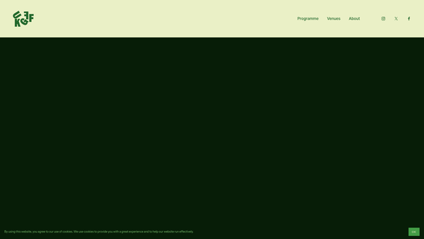 Screenshot of the UK Green Film Festival website