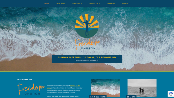 Screenshot of the Sidley Baptist Church website