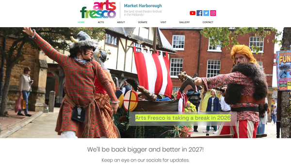 Screenshot of the Arts Fresco Ltd website