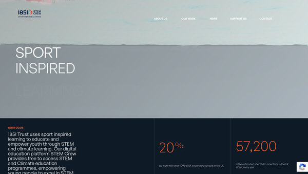 Screenshot of the 1851 Marine Trust website