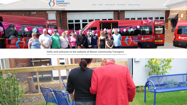 Screenshot of the Manor Community Transport website