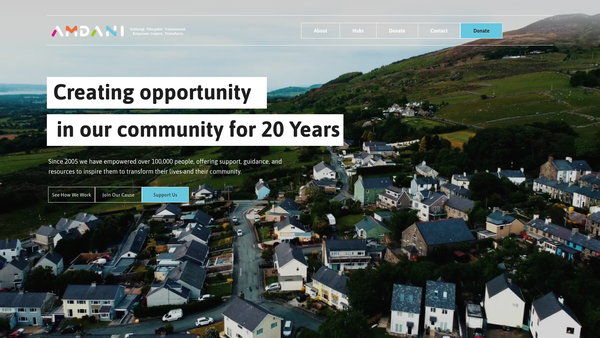 Screenshot of the Cornelly Development Trust website