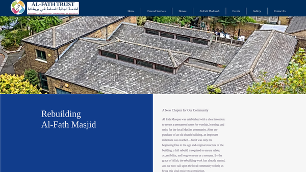 Screenshot of the Al-Fath Trust website