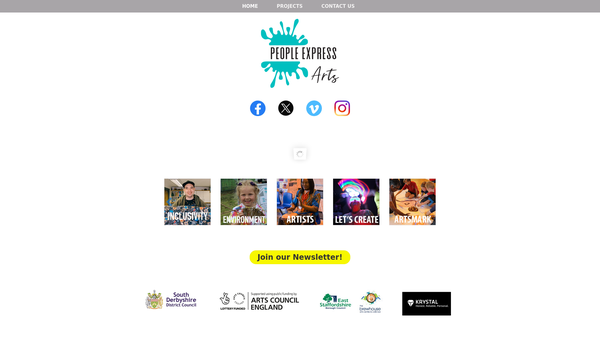 Screenshot of the People Express website