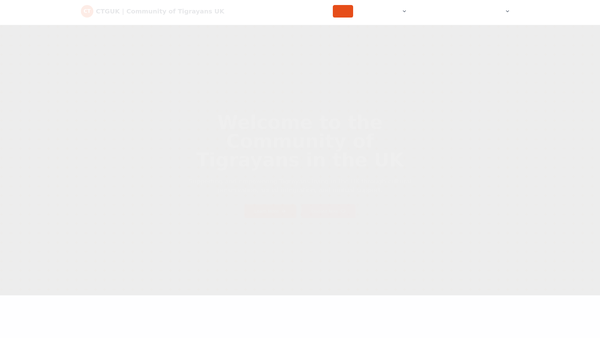 Screenshot of the Community Of Tigrayan In The United Kingdom website