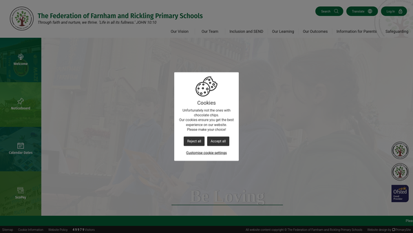 Screenshot of the Friends Of Rickling School website
