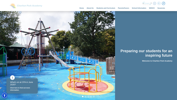 Screenshot of the Charlton Park Trust CIO website