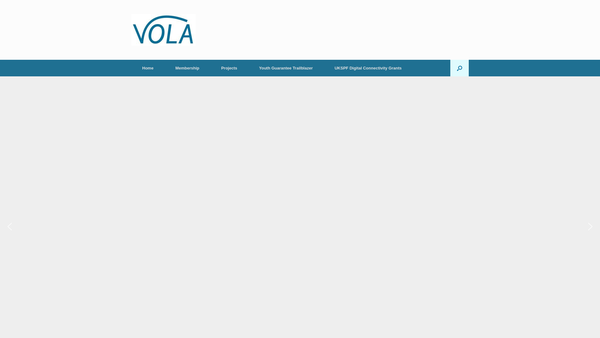 Screenshot of the Vola Consortium website