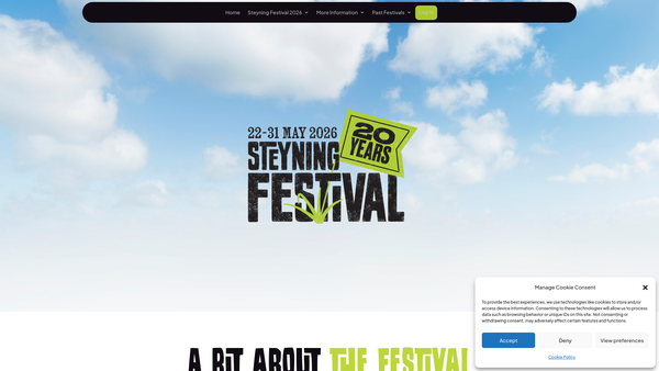 Screenshot of the Steyning Festival Limited website