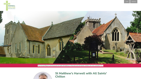 Screenshot of the The Parochial Church Council Of The Ecclesiastical Parish Of St Matthew's, Harwell website