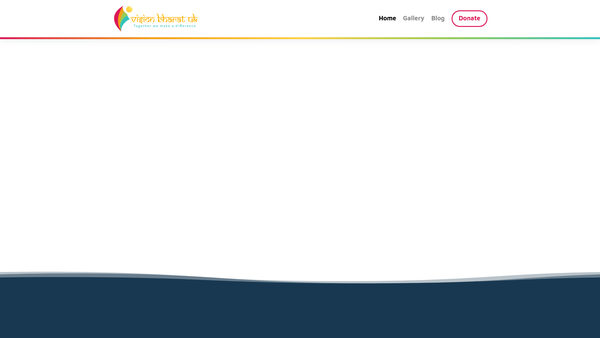 Screenshot of the Vision Bharat UK website