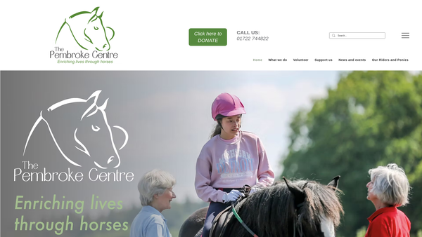 Screenshot of the Wilton Riding For The Disabled Association website