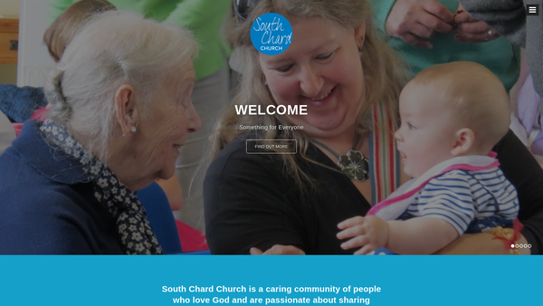 Screenshot of the South Chard Church website
