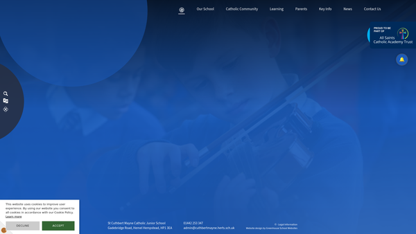 Screenshot of the St Cuthbert Mayne School Parents' Association website