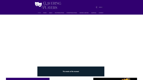 Screenshot of the Clavering Players website