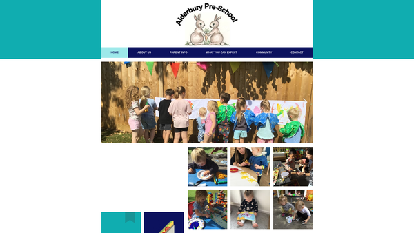 Screenshot of the Alderbury Preschool website