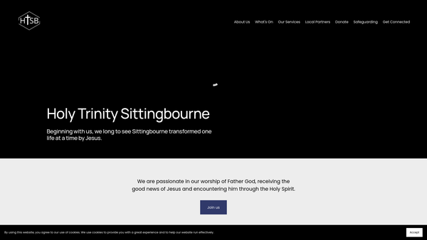 Screenshot of the The Parochial Church Council Of The Ecclesiastical Parish Of Sittingbourne Holy Trinity With Bobbing website