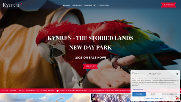Screenshot of the 11Arches website