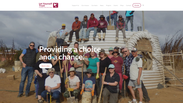 Screenshot of the Let Yourself Trust website