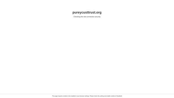 Screenshot of the The Purey Cust Trust CIO website