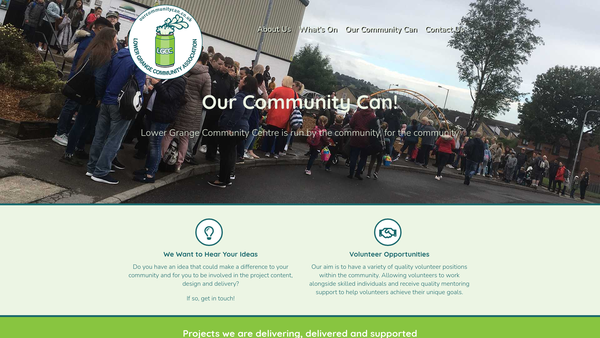 Screenshot of the Lower Grange Community Association website