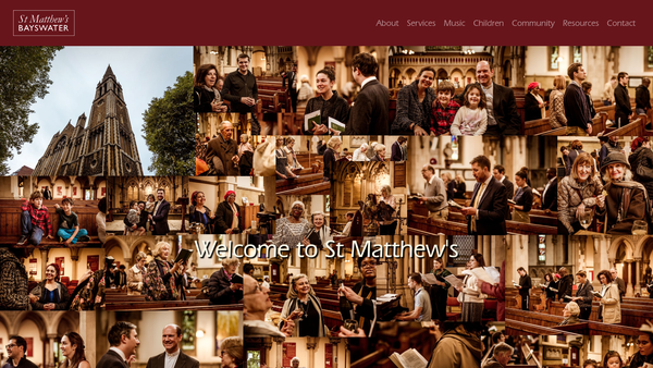 Screenshot of the The Parochial Church Council Of The Ecclesiastical Parish Of St Matthew, Bayswater website