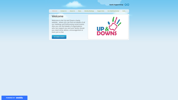 Screenshot of the Up & Downs website