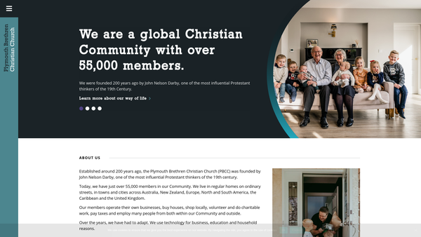Screenshot of the Waterlooville Gospel Hall Trust website