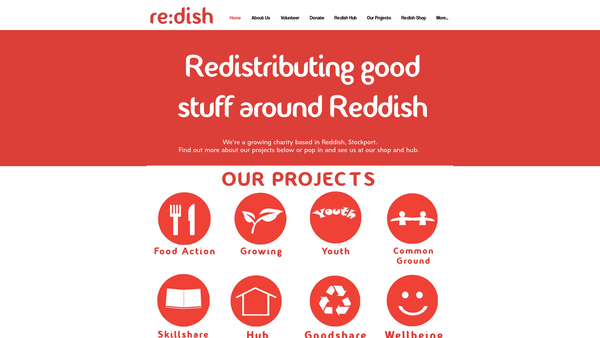 Screenshot of the Re:dish website