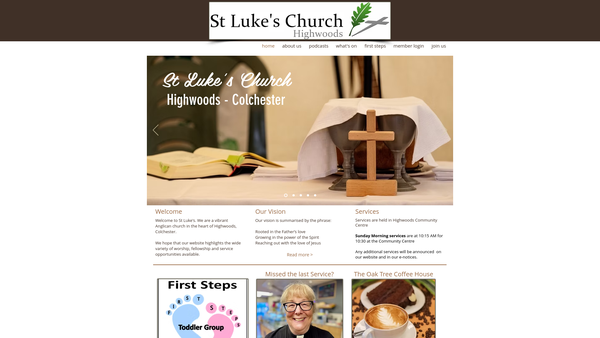 Screenshot of the The Parochial Church Council Of The Ecclesiastical Parish Of St Luke, Colchester website