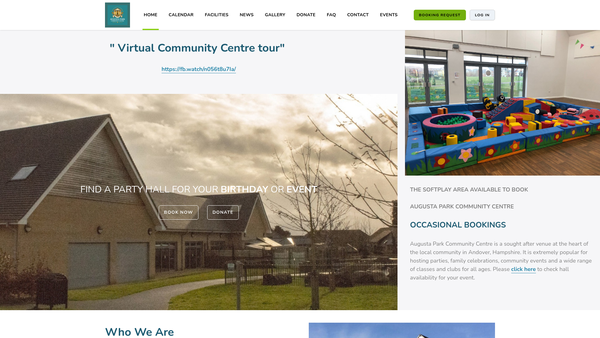 Screenshot of the Augusta Park Community Association website