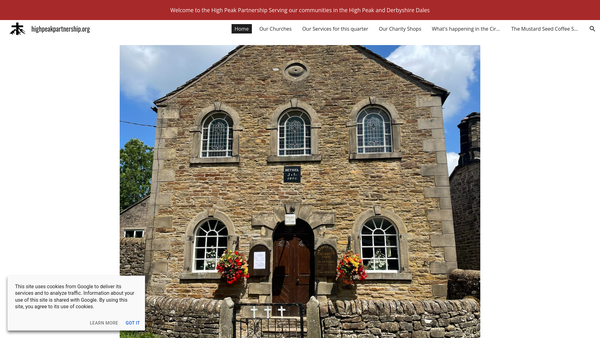 Screenshot of the High Peak Partnership website