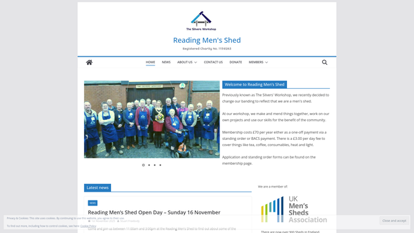 Screenshot of the The Silvers' Workshop website