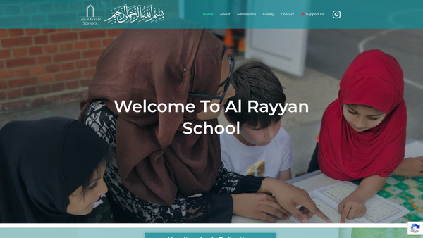 Screenshot of the Al-Rayyan School website