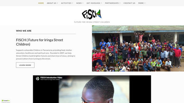 Screenshot of the Fisch website