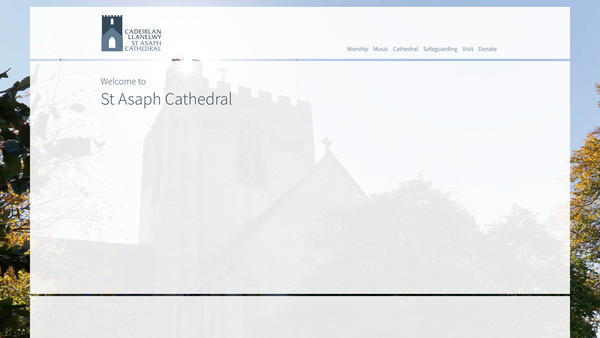 Screenshot of the The Dean And Chapter Of St Asaph Cathedral website