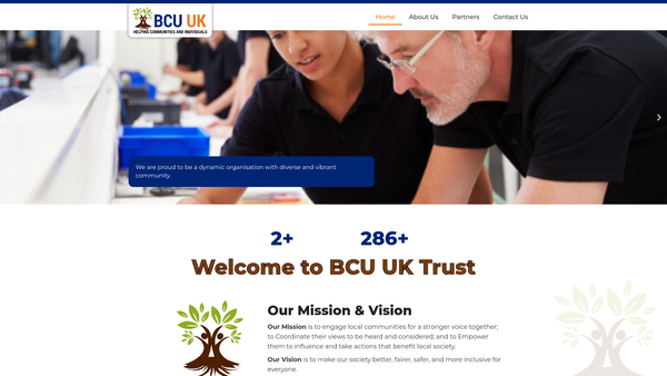 Screenshot of the Bcu UK Trust Ltd website