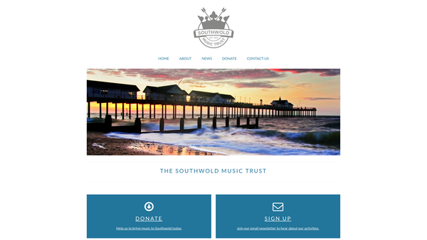 Screenshot of the Southwold Music Trust website