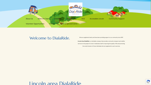 Screenshot of the Lincoln Area Dialaride Ltd website