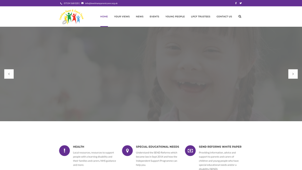 Screenshot of the Lewisham Parent And Carer's Forum website