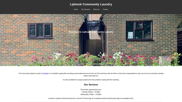 Screenshot of the Community Support Laundry Of Liphook website